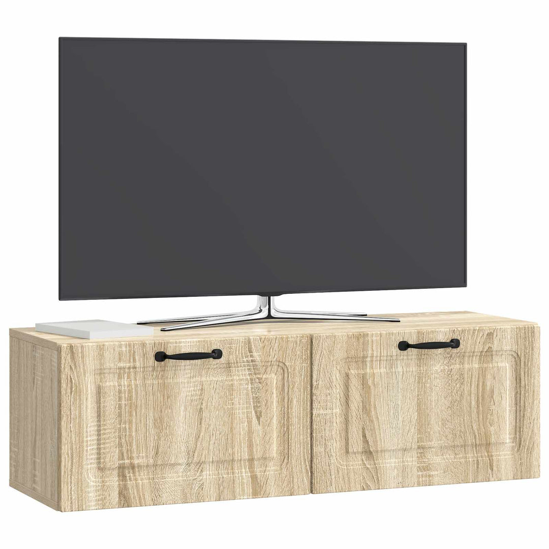 Væghængt TV-skab Sonoma-eg 98 x 31 x 30 cm Konstrueret træ