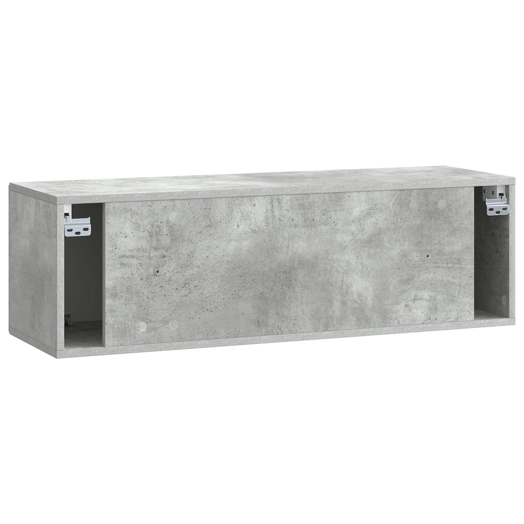 Væghængt TV-skab Betongrå 98 x 31 x 30 cm Konstrueret træ