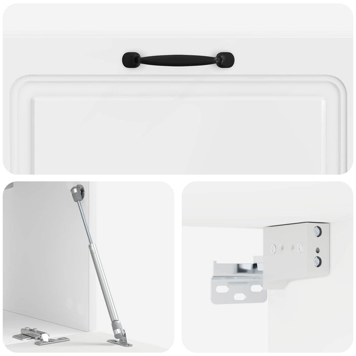Væghængt TV-skab Hvid højglans 98 x 31 x 30 cm Konstrueret træ