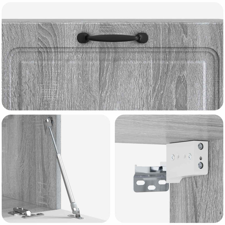 Væghængt TV-skab Grå sonoma-eg 98 x 31 x 30 cm Konstrueret træ