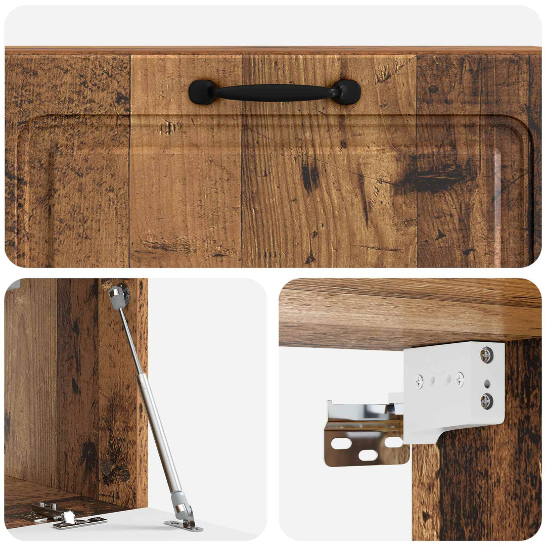 Væghængt TV-skab Gammelt træ 98 x 31 x 30 cm Konstrueret træ