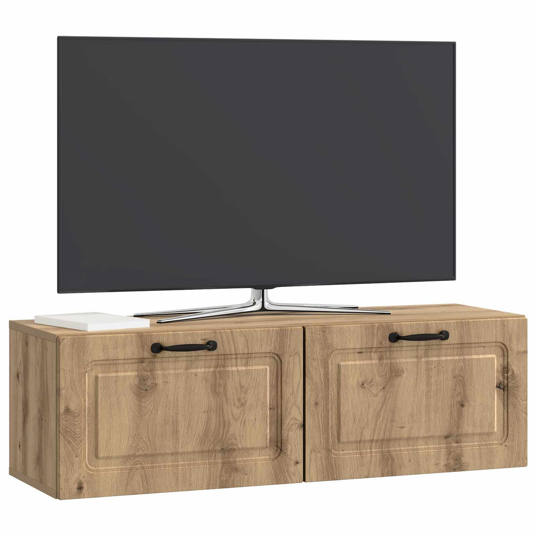Væghængt TV-skab 98 x 31 x 30 cm Artisan-eg Konstrueret træ