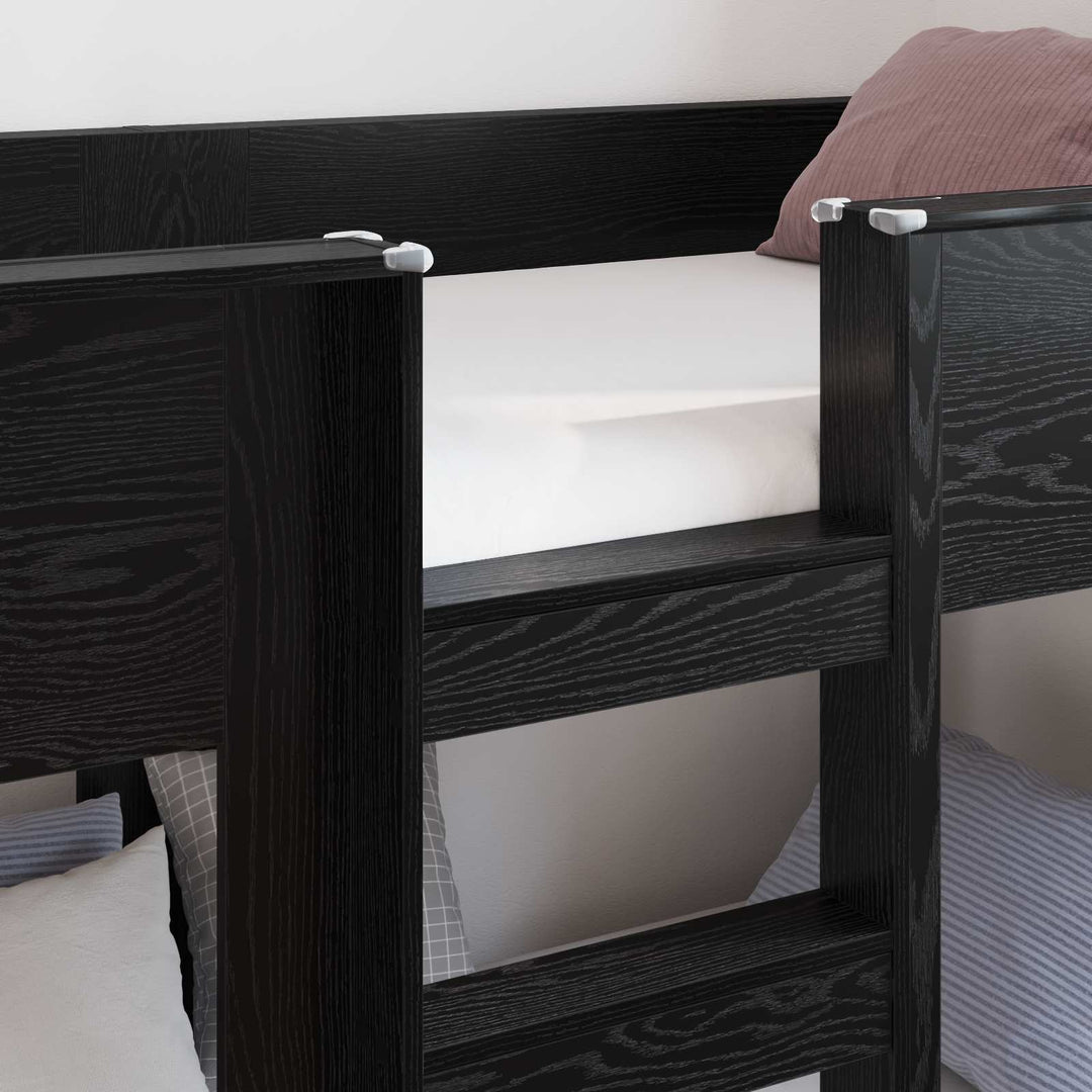 Køjeseng til Børn Sort eg 75 x 190 cm Konstrueret træ