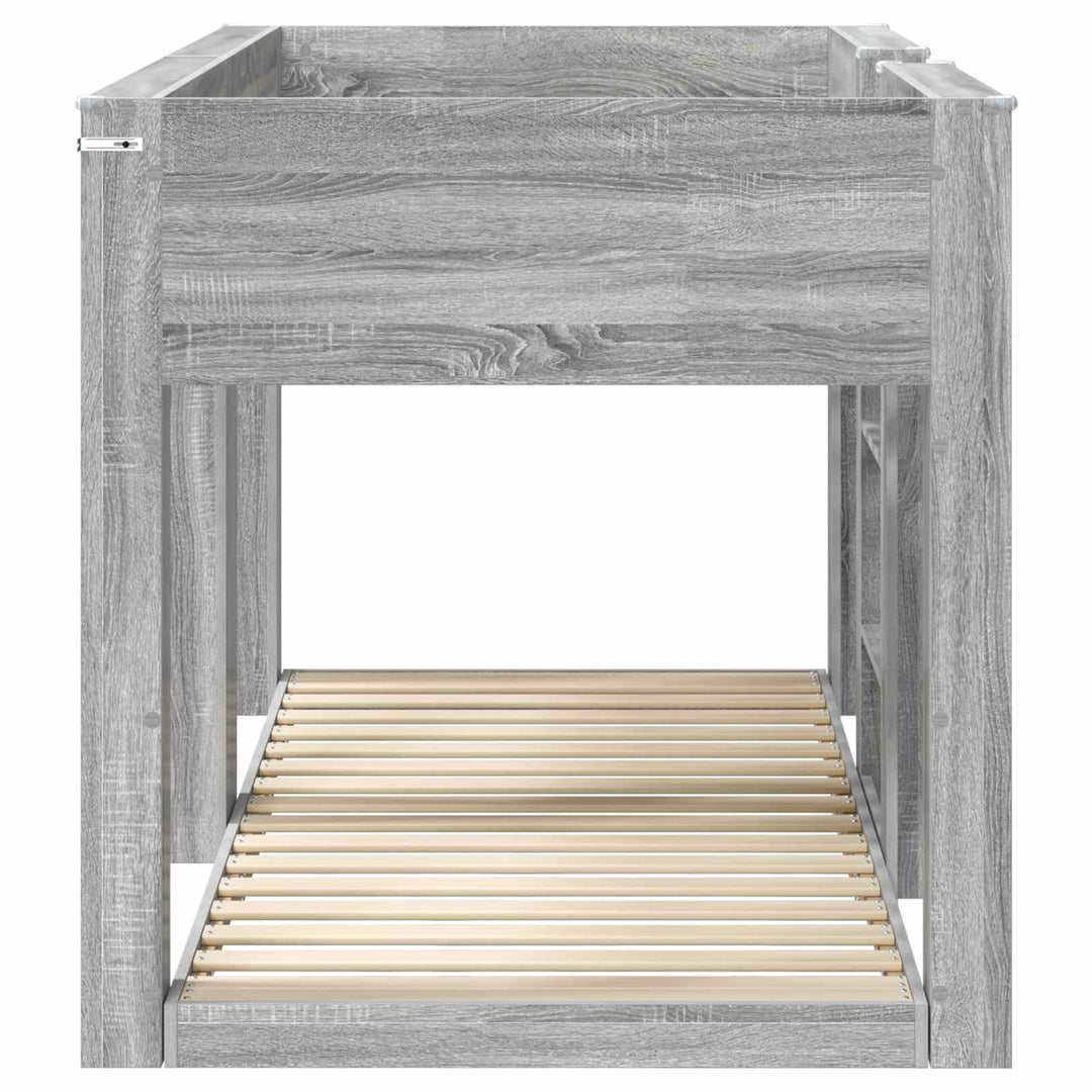 Køjeseng til Børn Grå Sonoma 80 x 200 cm Konstrueret træ