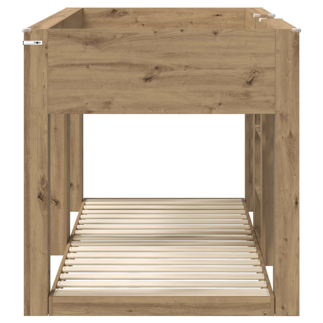 Køjeseng til Børn Artisan Egetræ 80 x 200 cm Konstrueret træ