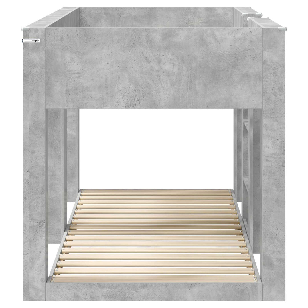 Køjeseng til Børn Beton Grå 100 x 200 cm Konstrueret træ