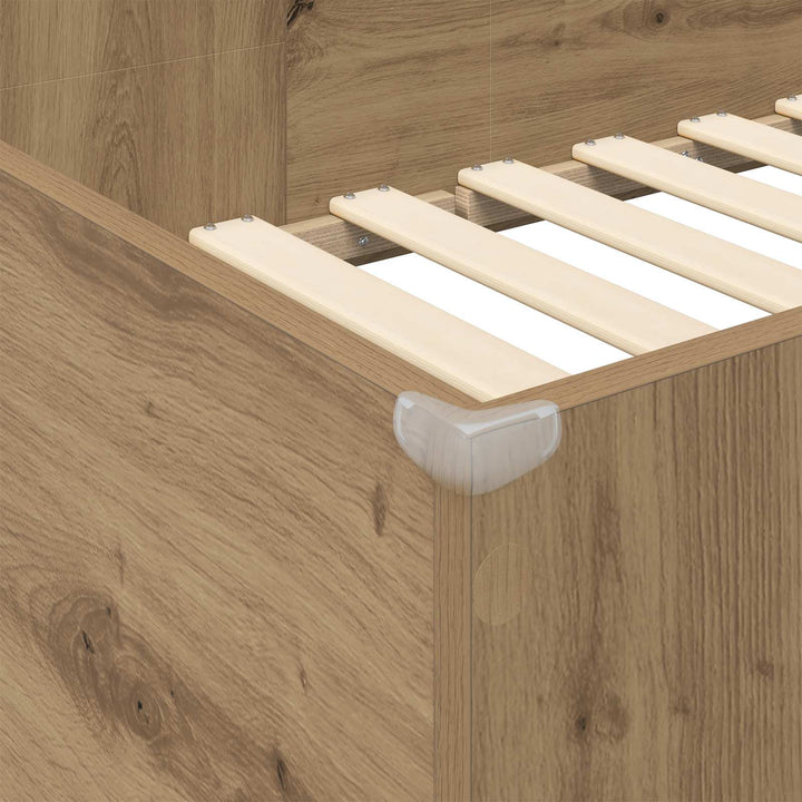 Loft Sengestel med Skrivebord Artisan Egetræ 90 x 200 cm