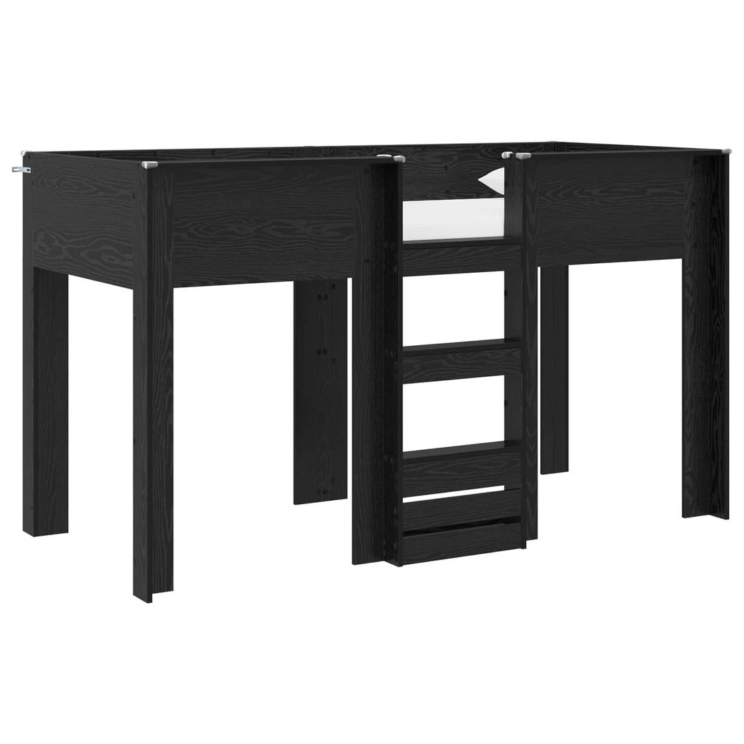 Køjeseng til Børn Sort eg 75 x 190 cm Konstrueret træ