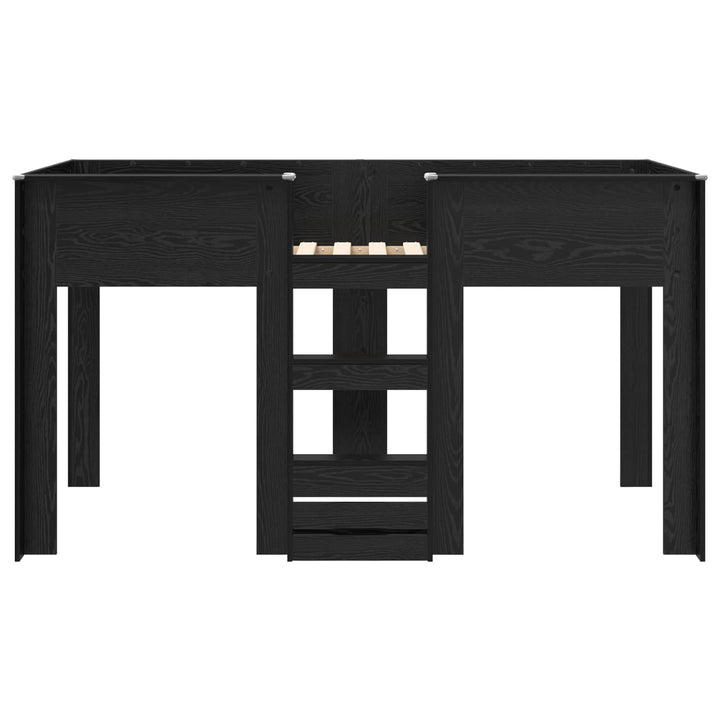 Køjeseng til Børn Sort eg 75 x 190 cm Konstrueret træ