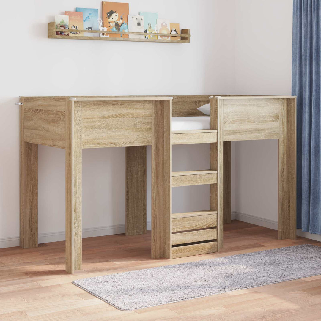 Køjeseng til Børn Sonoma eg 75 x 190 cm Konstrueret træ