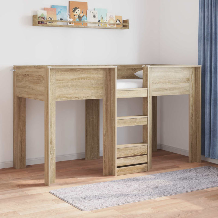 Køjeseng til Børn Sonoma eg 75 x 190 cm Konstrueret træ
