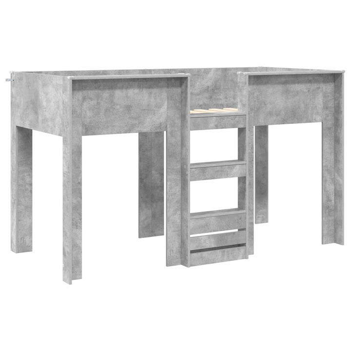 Køjeseng til Børn Beton Grå 75 x 190 cm Konstrueret træ