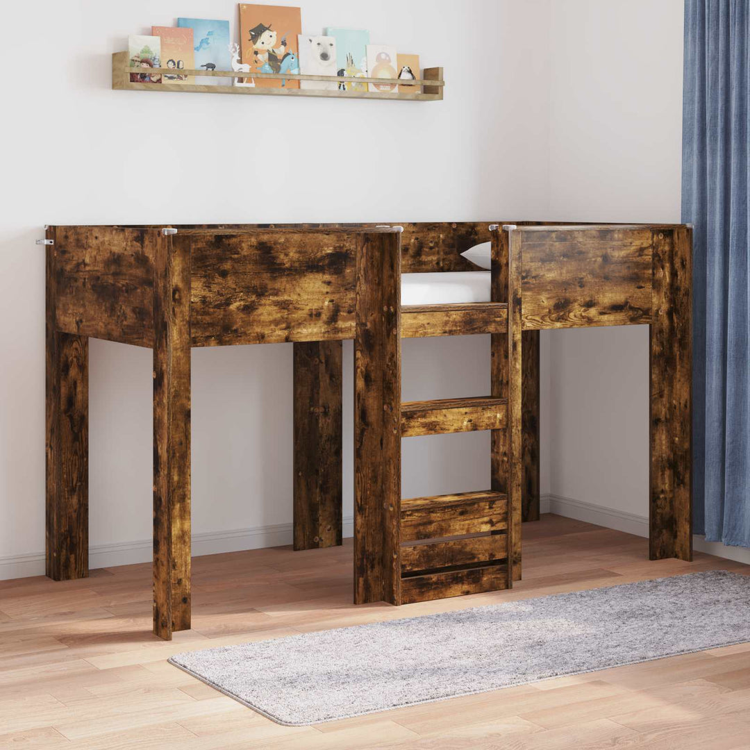 Køjeseng til Børn Røget eg 75 x 190 cm Konstrueret træ