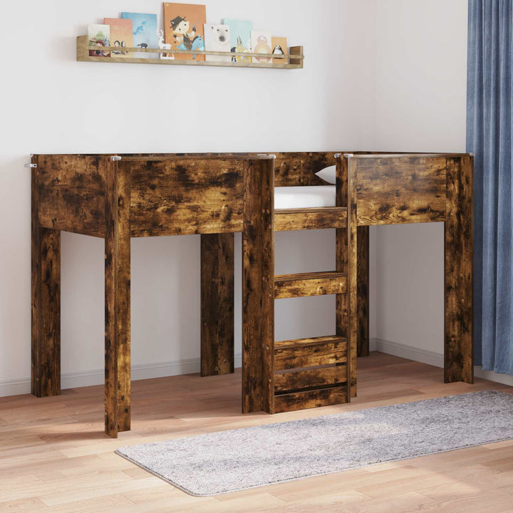 Køjeseng til Børn Røget eg 75 x 190 cm Konstrueret træ