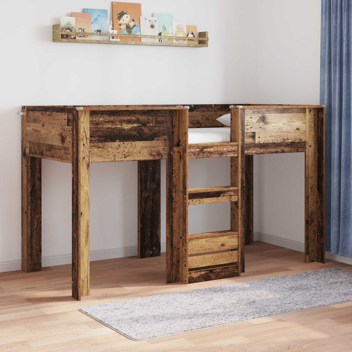 Køjeseng til Børn Gammelt træ 75 x 190 cm Konstrueret træ
