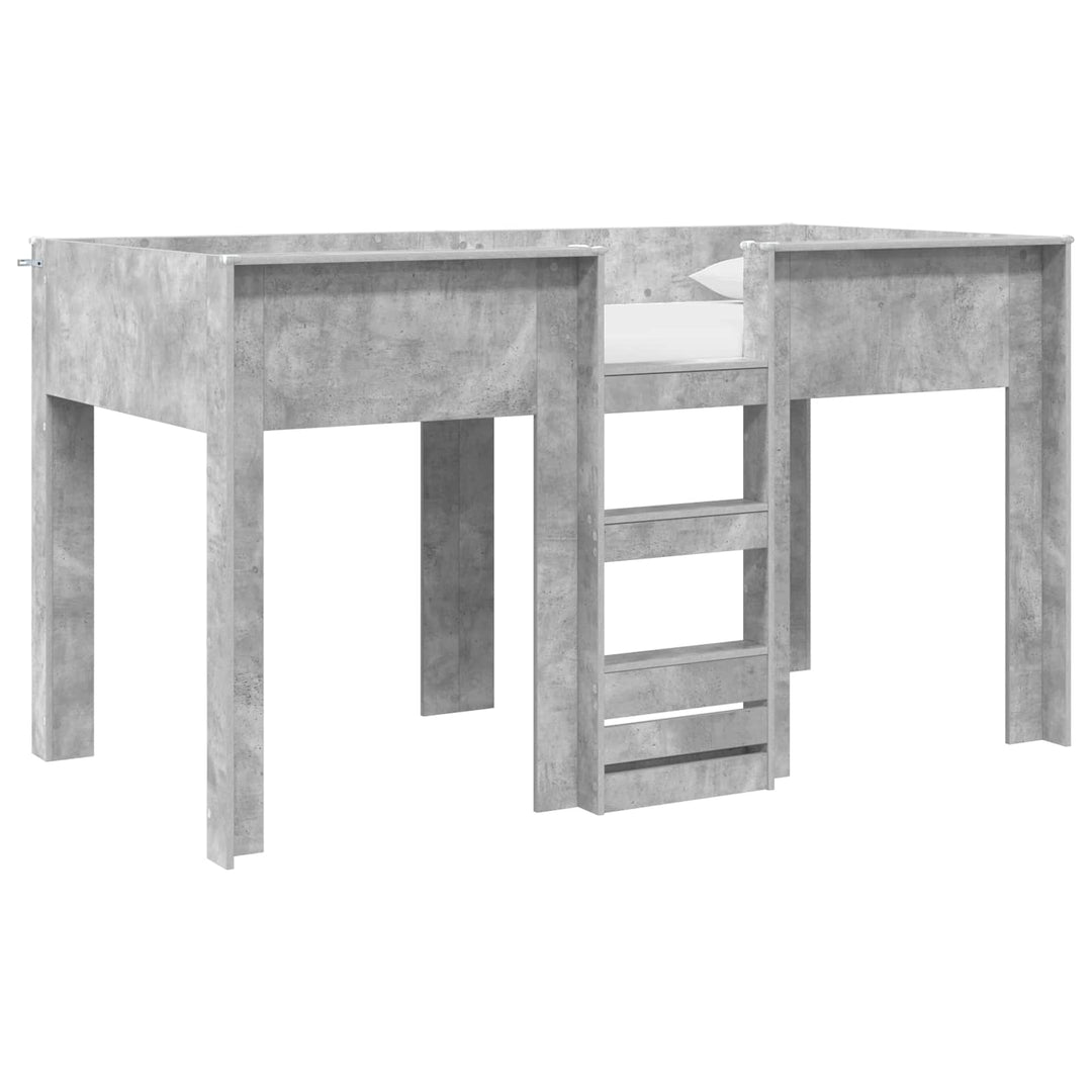 Køjeseng til Børn Beton Grå 90 x 190 cm Konstrueret træ