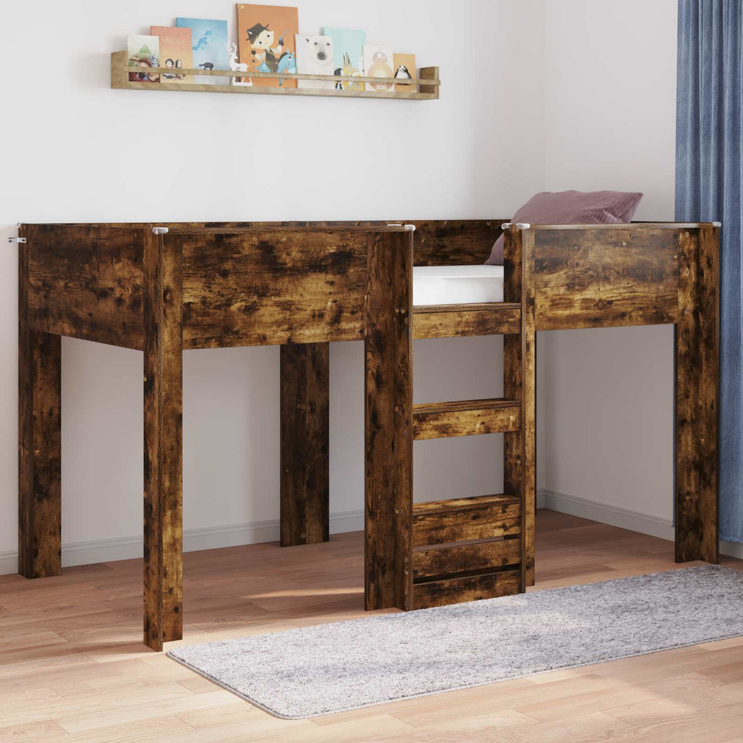 Køjeseng til Børn Røget eg 90 x 190 cm Konstrueret træ