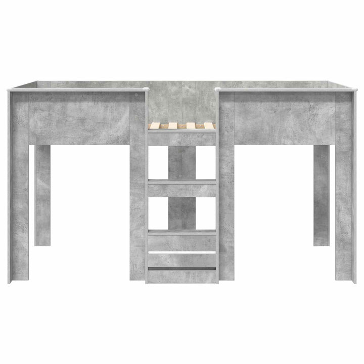 Køjeseng til Børn Beton Grå 90 x 200 cm Konstrueret træ