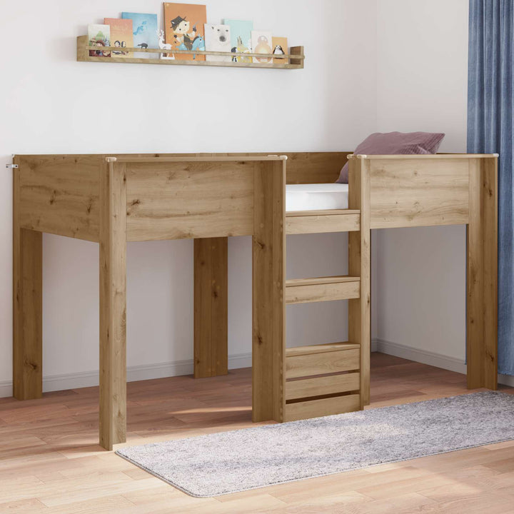 Køjeseng til Børn Artisan Egetræ 90 x 200 cm Konstrueret træ
