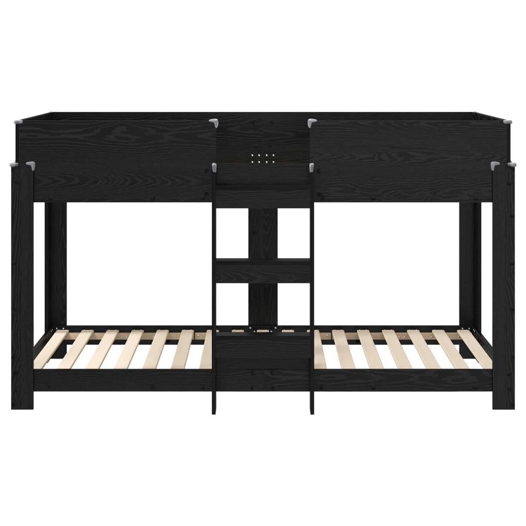 Køjeseng til Børn Sort eg 100 x 200 cm Konstrueret træ