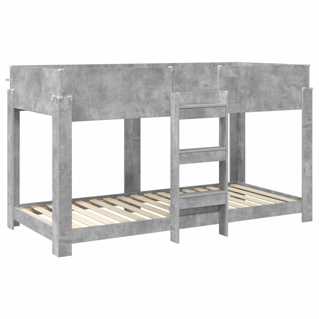 Køjeseng til Børn Beton Grå 90 x 200 cm Konstrueret træ