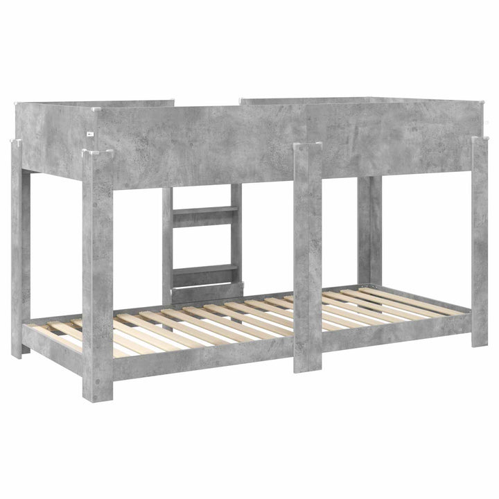 Køjeseng til Børn Beton Grå 90 x 200 cm Konstrueret træ