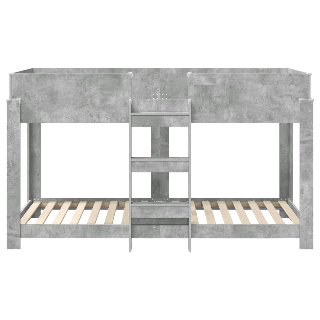 Køjeseng til Børn Beton Grå 90 x 200 cm Konstrueret træ