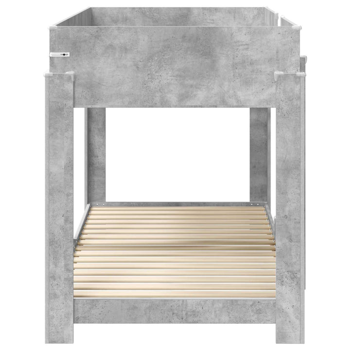 Køjeseng til Børn Beton Grå 90 x 200 cm Konstrueret træ