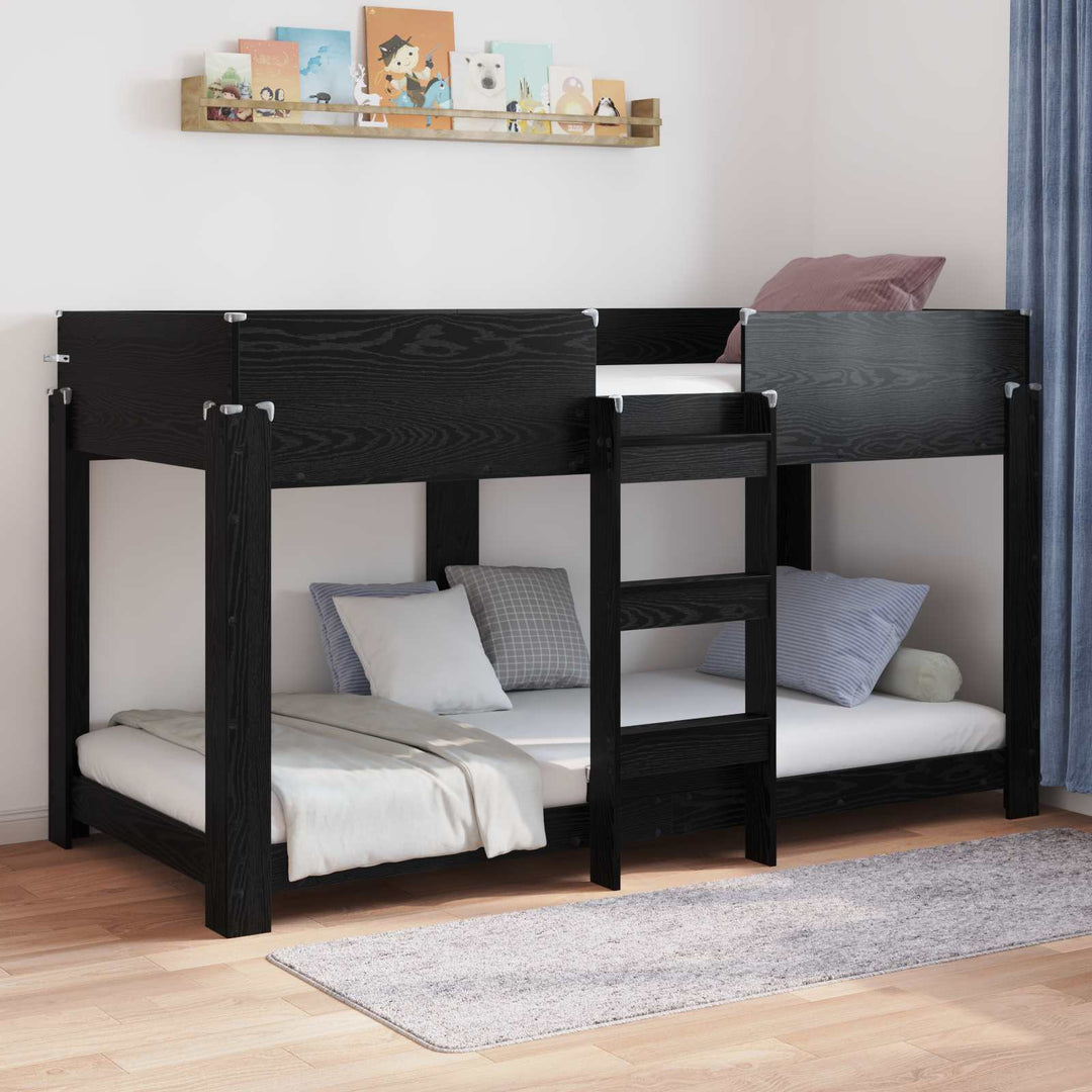Køjeseng til Børn Sort eg 80 x 200 cm Konstrueret træ