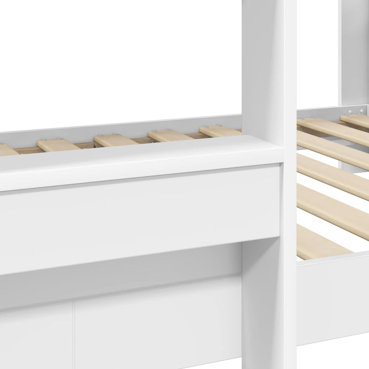 Køjeseng til Børn Hvid 75 x 190 cm Konstrueret træ