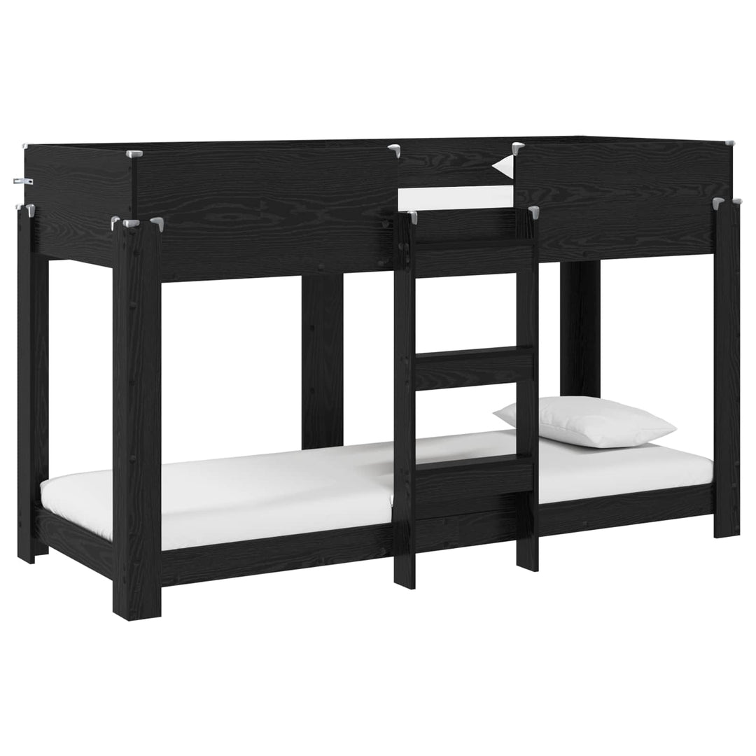 Køjeseng til Børn Sort eg 75 x 190 cm Konstrueret træ