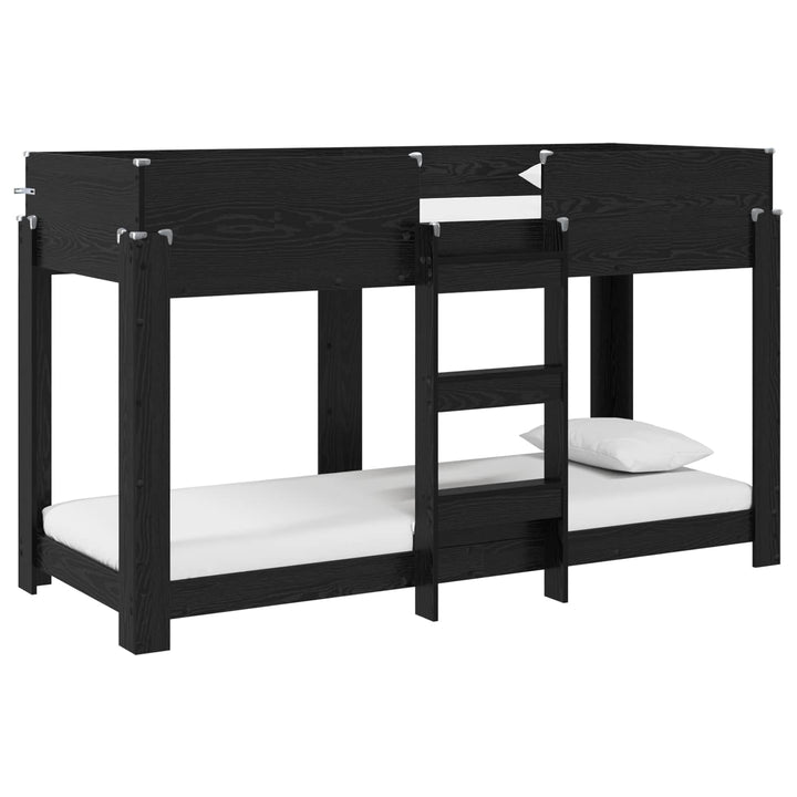 Køjeseng til Børn Sort eg 75 x 190 cm Konstrueret træ