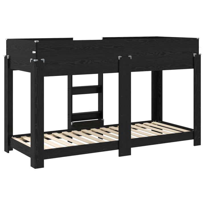 Køjeseng til Børn Sort eg 75 x 190 cm Konstrueret træ