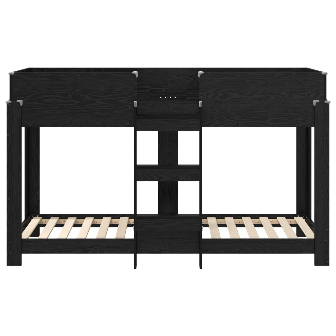 Køjeseng til Børn Sort eg 75 x 190 cm Konstrueret træ