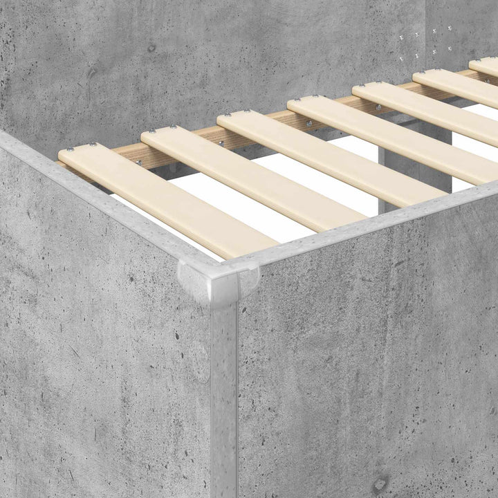 Køjeseng til Børn Beton Grå 75 x 190 cm Konstrueret træ