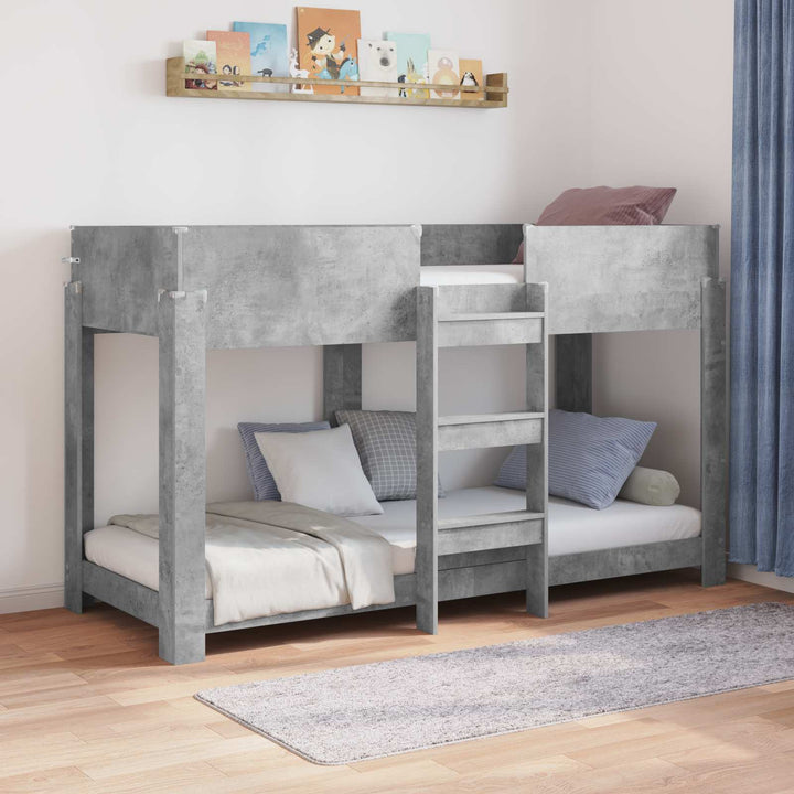 Køjeseng til Børn Beton Grå 75 x 190 cm Konstrueret træ