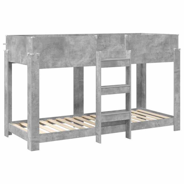 Køjeseng til Børn Beton Grå 75 x 190 cm Konstrueret træ