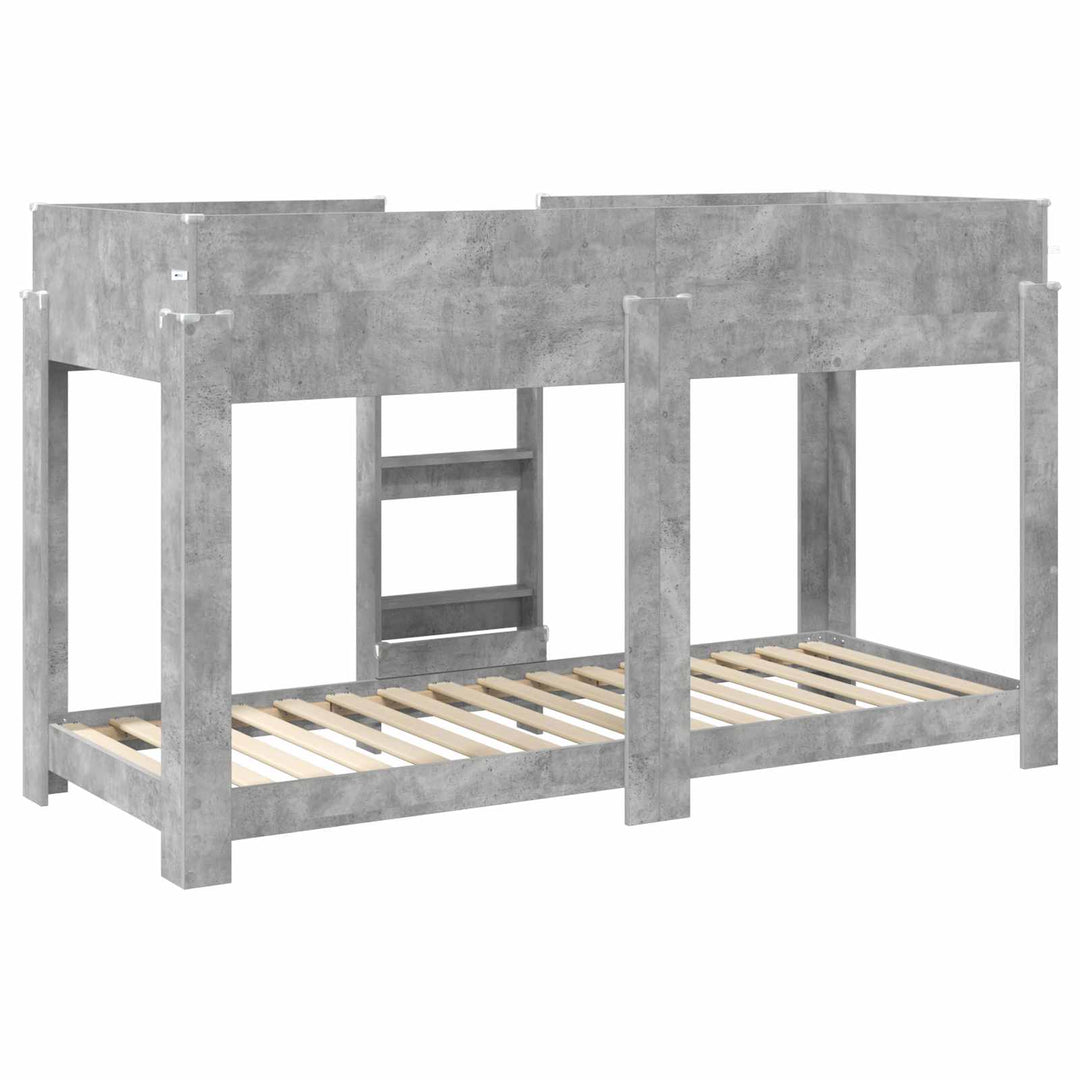 Køjeseng til Børn Beton Grå 75 x 190 cm Konstrueret træ