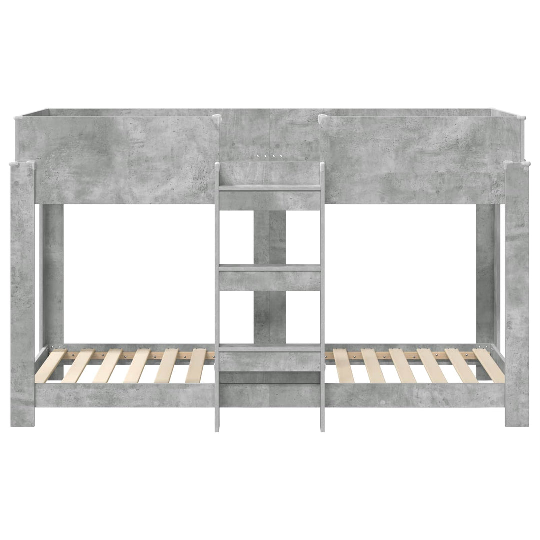 Køjeseng til Børn Beton Grå 75 x 190 cm Konstrueret træ