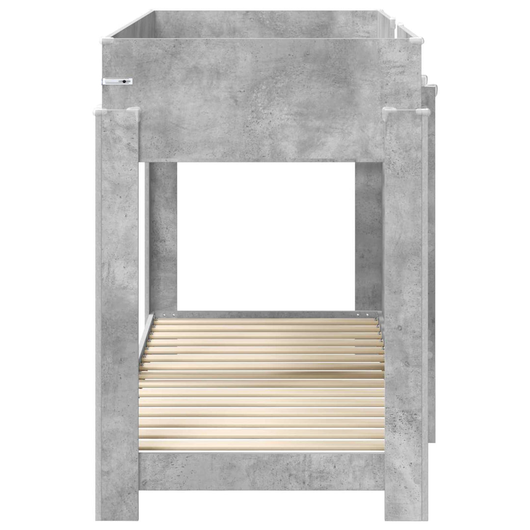 Køjeseng til Børn Beton Grå 75 x 190 cm Konstrueret træ