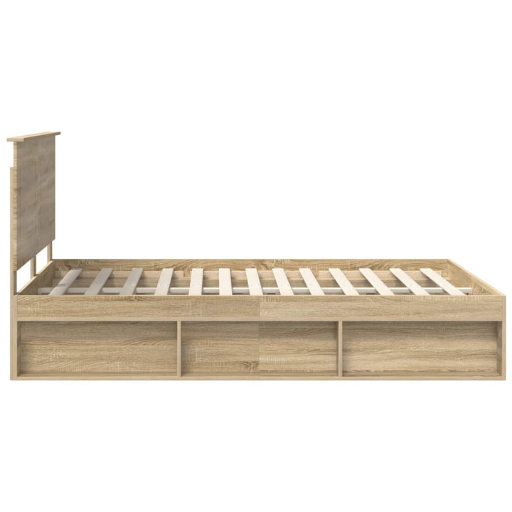 Sengestel med hovedgærde Sonoma eg 150 x 200 cm Massiv fyrretræ