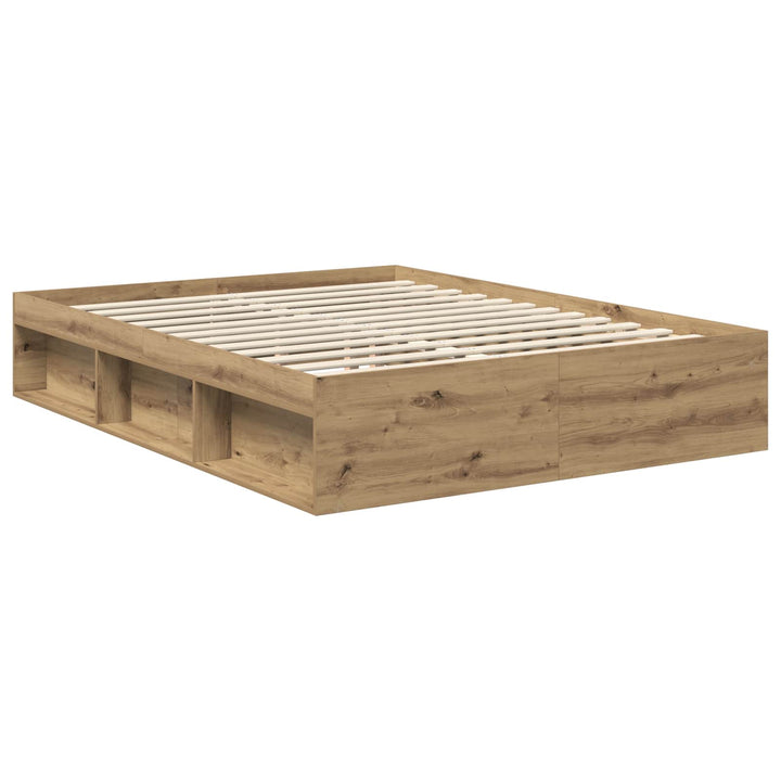 Sengestel med skuffe Artisan eg 150 x 200 cm Massiv fyrretræ