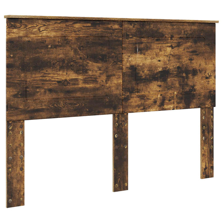 Sengestel med hovedgærde Røget eg 140 x 190 cm Massiv fyrretræ