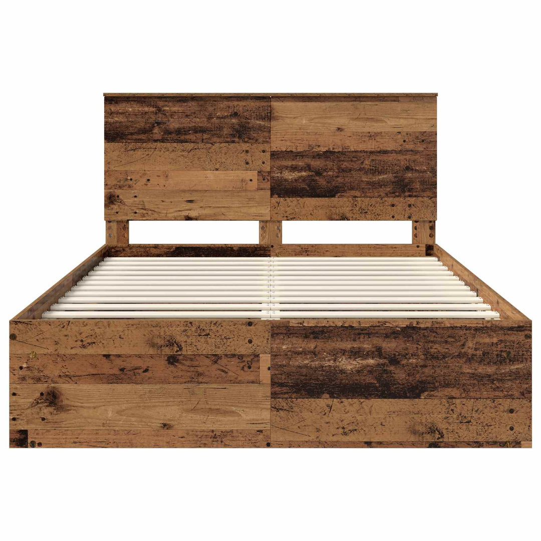 Sengestel Gammelt træ 140 x 190 cm Massiv fyrretræ
