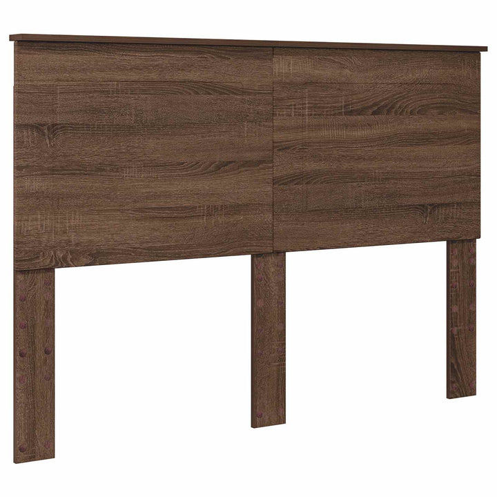 Sengestel med hovedgærde Brun eg 140 x 200 cm Massiv fyrretræ