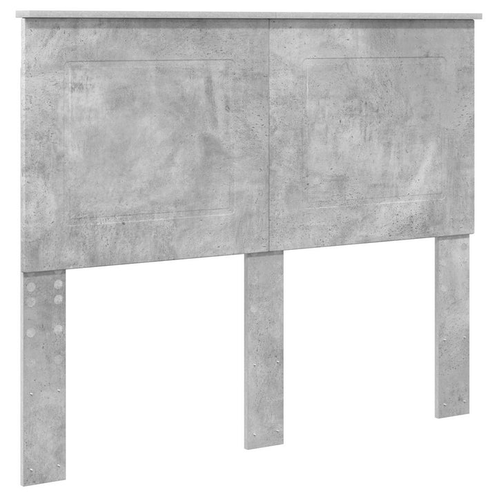 Sengestel med hovedgærde Beton Grå 135 x 190 cm Massiv fyrretræ