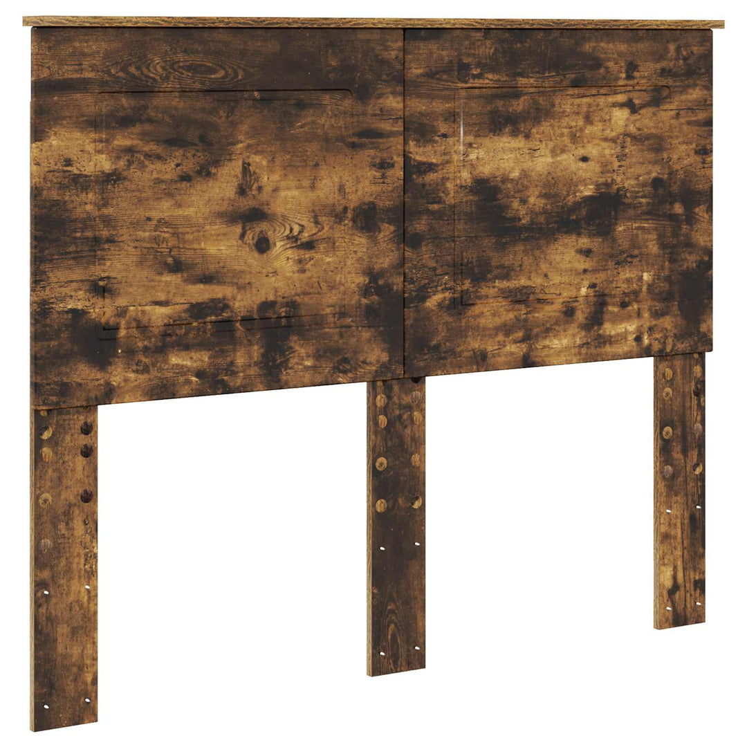 Sengestel med hovedgærde Røget eg 135 x 190 cm Massiv fyrretræ