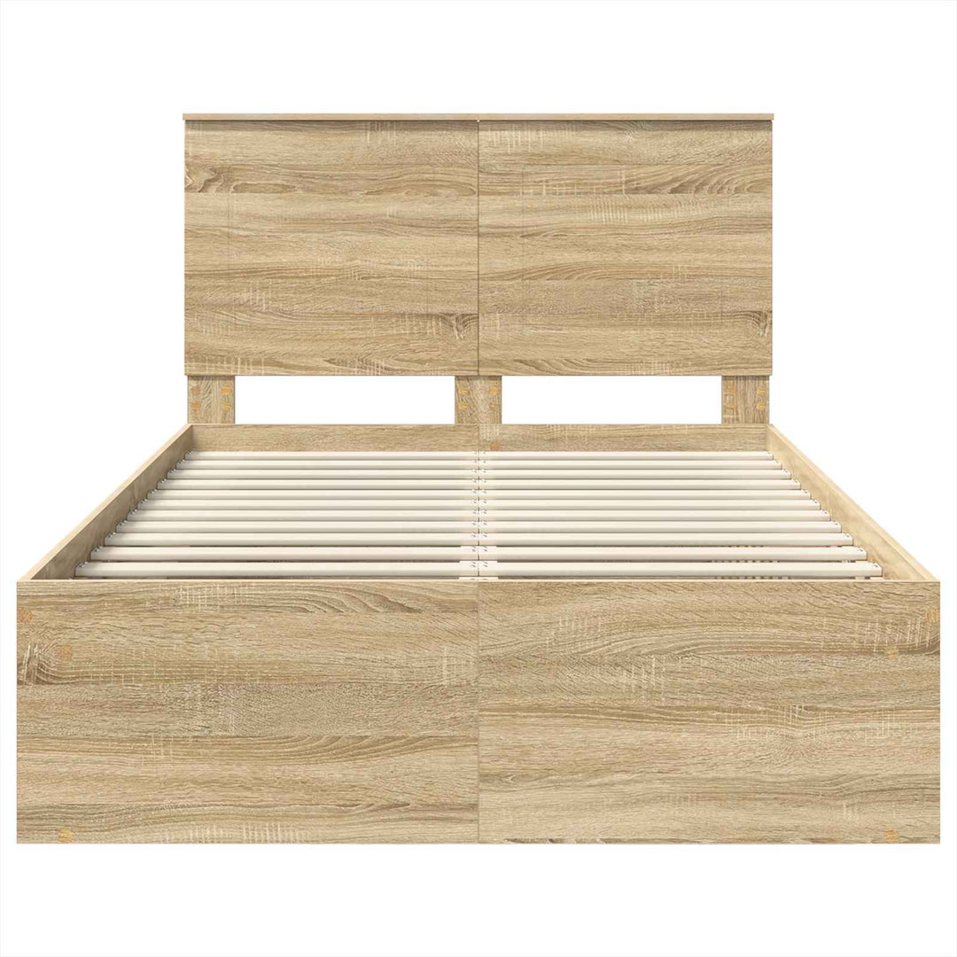 Sengestel med hovedgærde Sonoma 120 x 190 cm Massiv fyrretræ