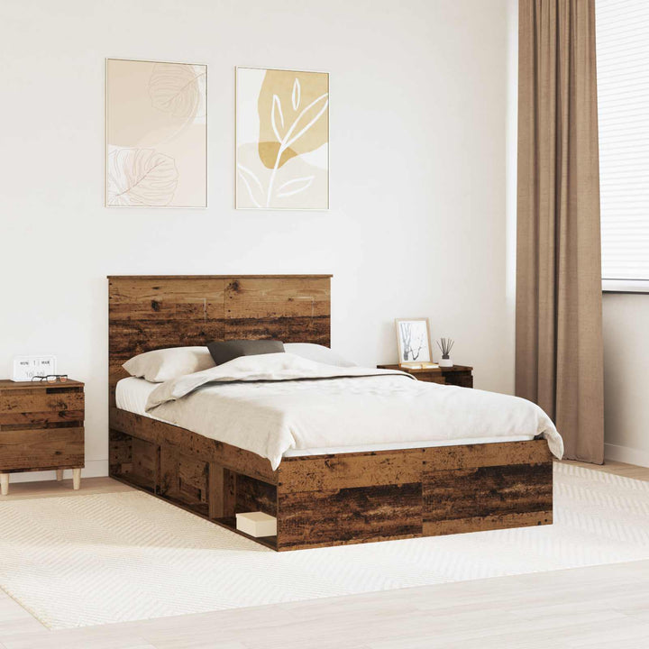Sengestel Gammelt træ 120 x 190 cm Massiv fyrretræ