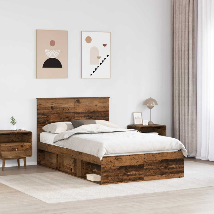 Sengestel Gammelt træ 120 x 190 cm Massiv fyrretræ